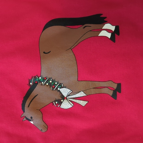 Back in the Saddle Holiday Horse Tee - Picture 2 of 5